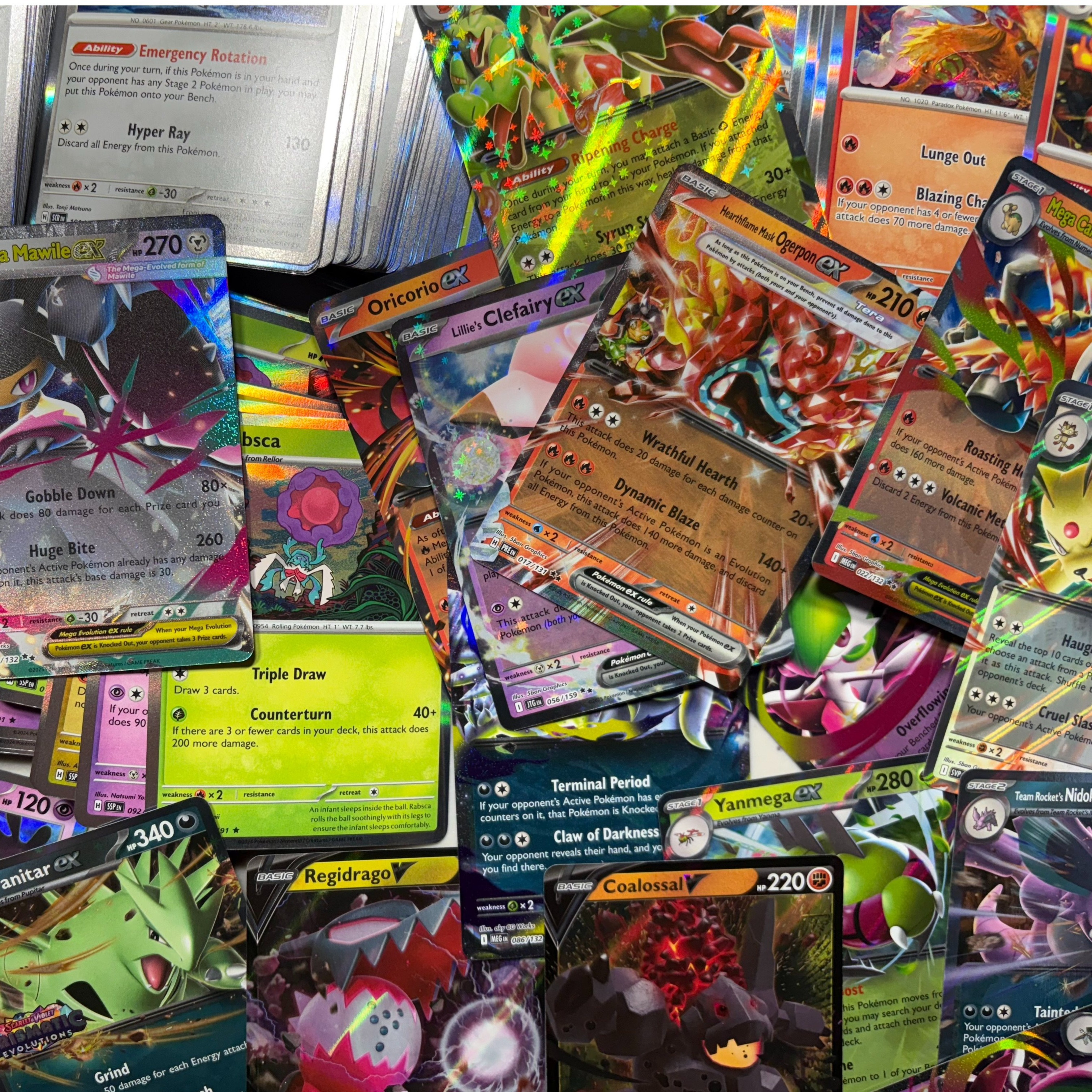 Pokemon 50 Card Random Lot + 1 V or ex Card