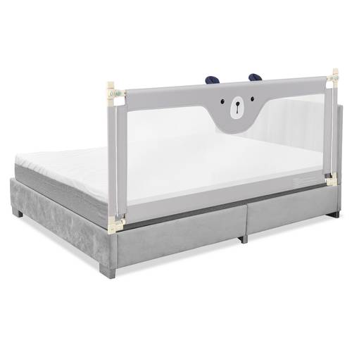 69 bed rails for toddlers vertical lifting baby bedrail guard with lock grey