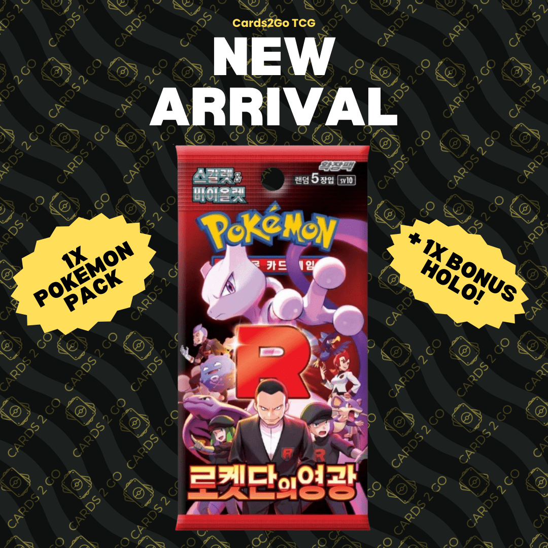 TEMU Cards - Pack 1x Sealed Authentic Glory Of Korean+ Bonus Holographic Card!