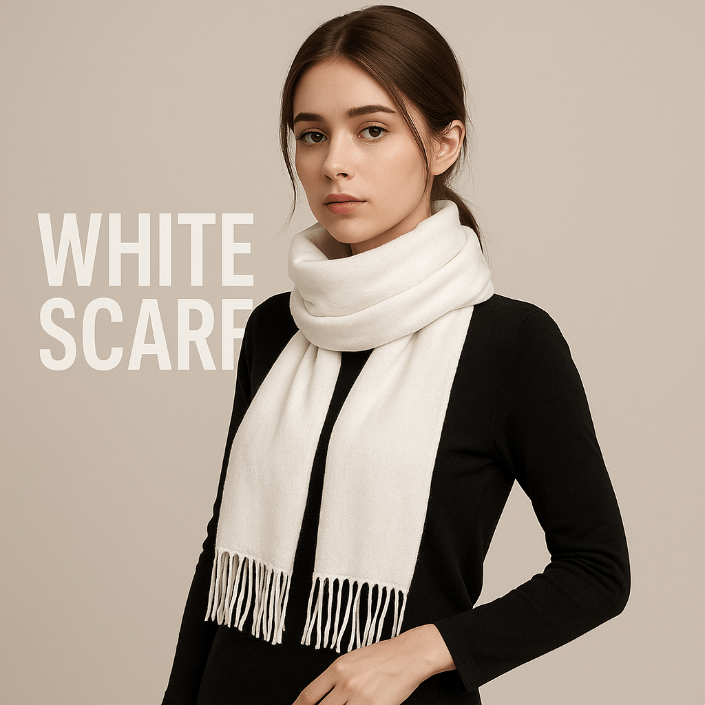 TEMU Cashmere Feel Scarf – With Stylish Fringes, For Everyday Wear