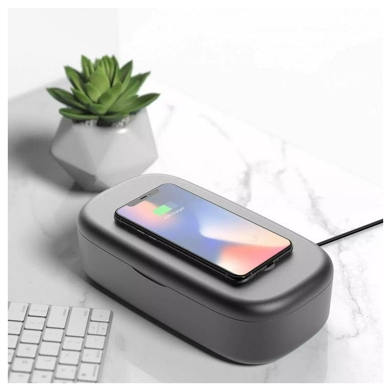 TEMU Uv Light Cell Phone With Wireless Charger - 3-minute , No Chemicals, Safe For All Devices, Perfect Gift For Tech Lovers