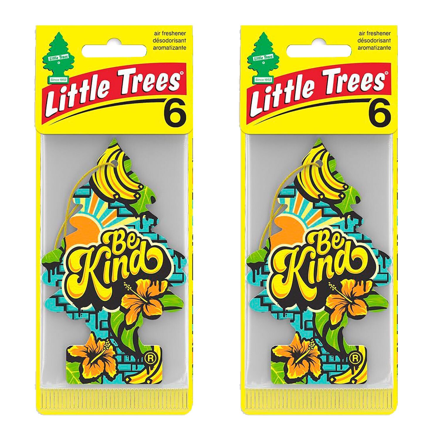 Little Trees Hanging Car Air Freshener &ndash; Long-lasting Scent For Car & Home, Be Kind, 12 Pack