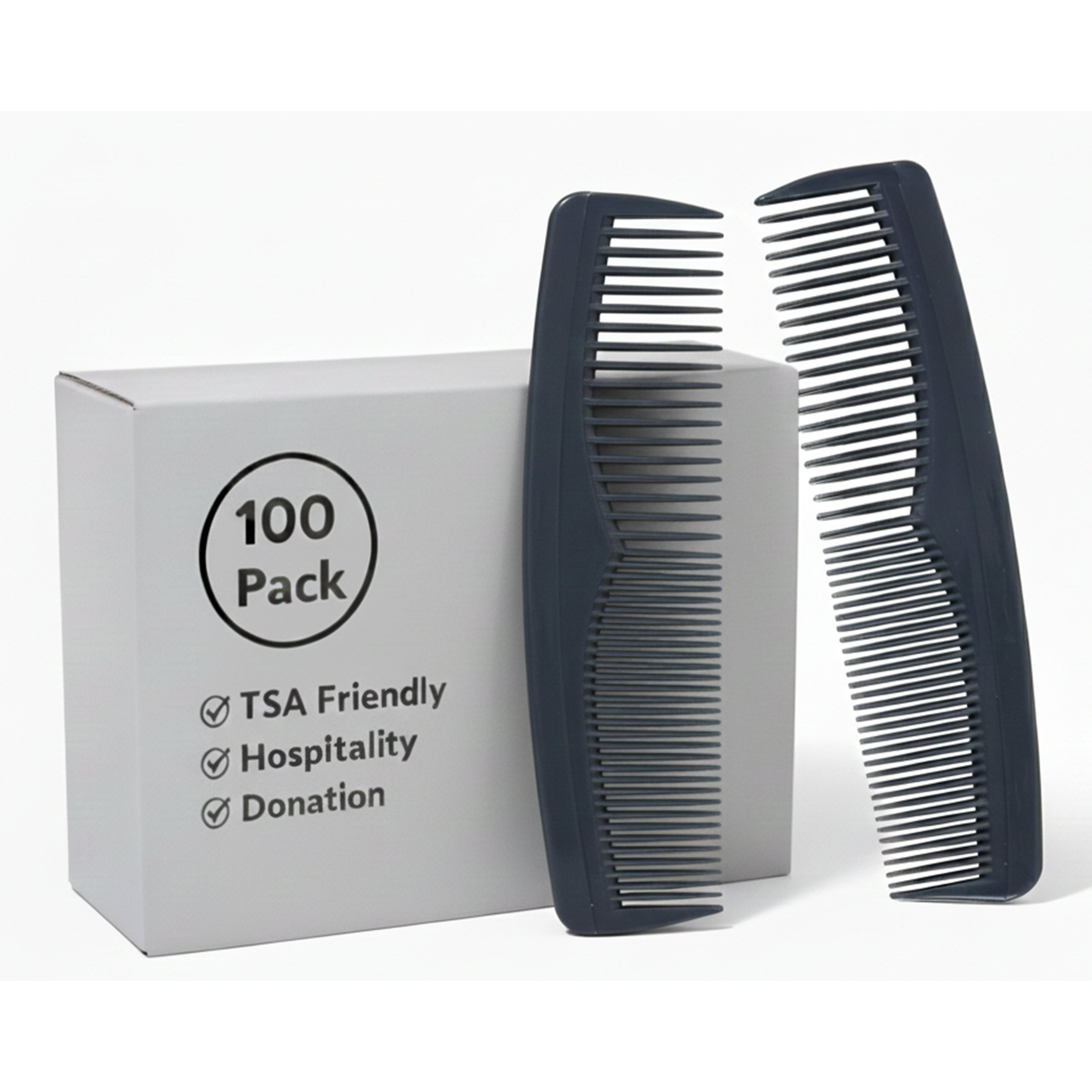 TEMU 100 Pack Fine Pocket Combs For Hair Grooming, Combing, Travel, Hotel, Charity Donation, Beauty Hair Salon, Barber, Men And Women