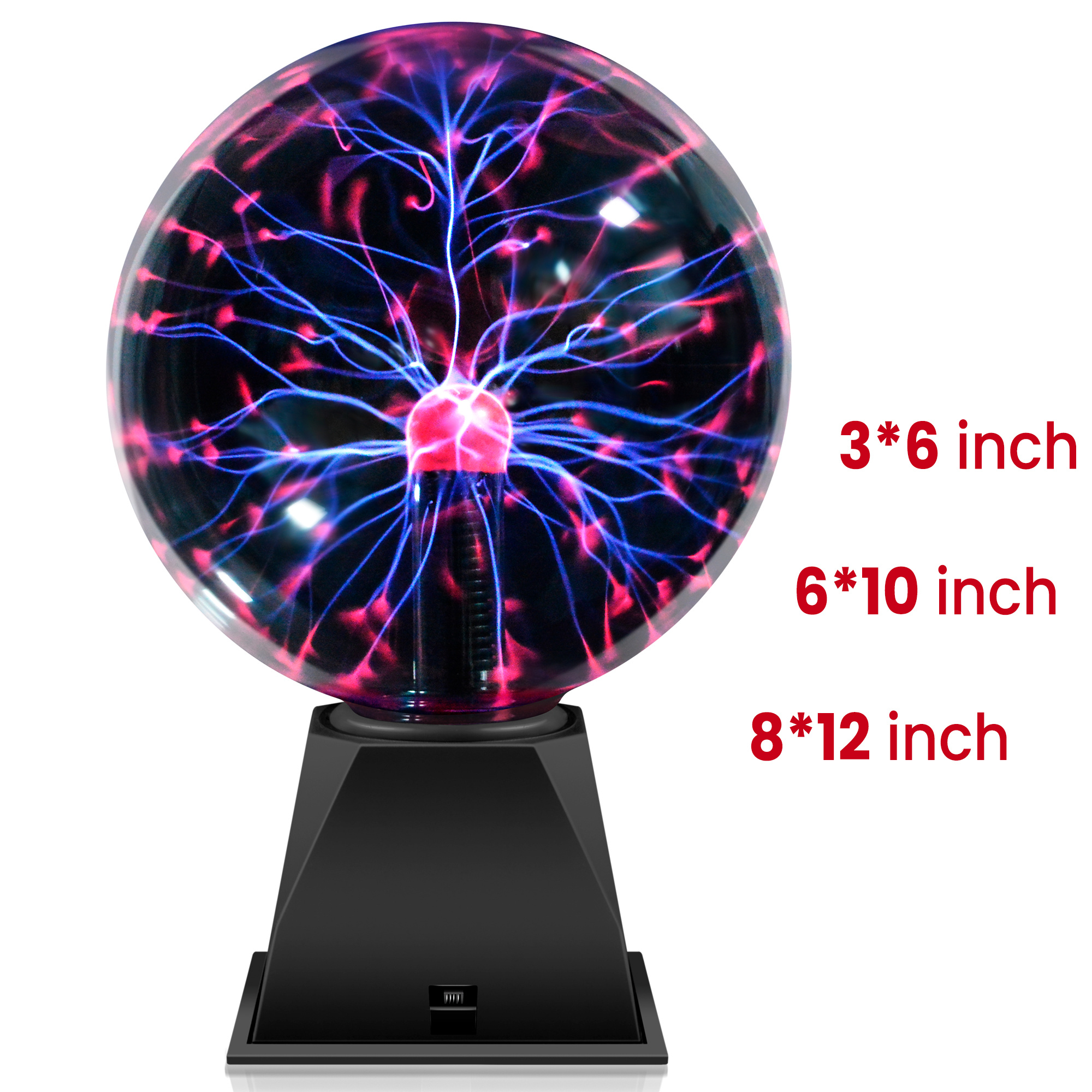 TEMU 6/8/12inch Plasma Ball For Home Decor Plasma Lamp Light Night Light For Adult