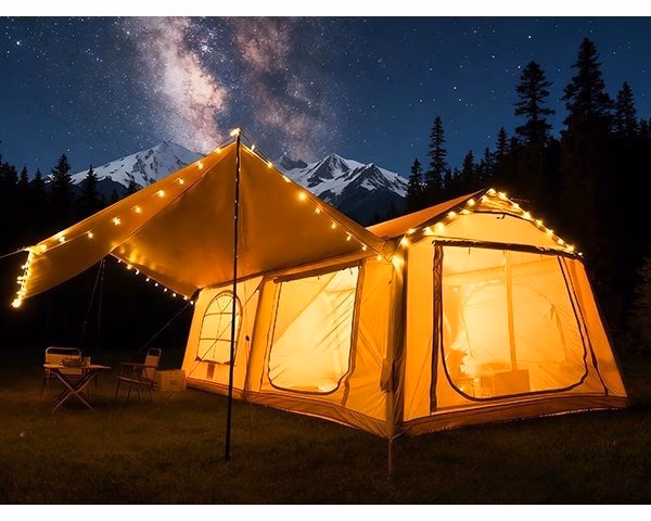 12 person inflatable camping tent easy setup blow up tent with hand pump pu3000mm waterproof breathable 4 season glamping tent for outdoor camping Product details 4