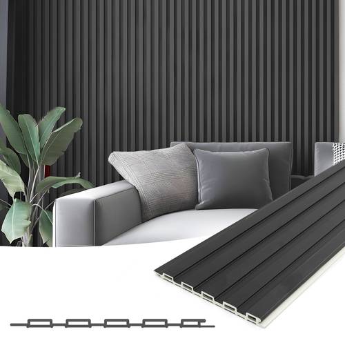 16pcs 120x16cm wpc wall panels with accessories easy diy decorative slat panels for home commercial walls