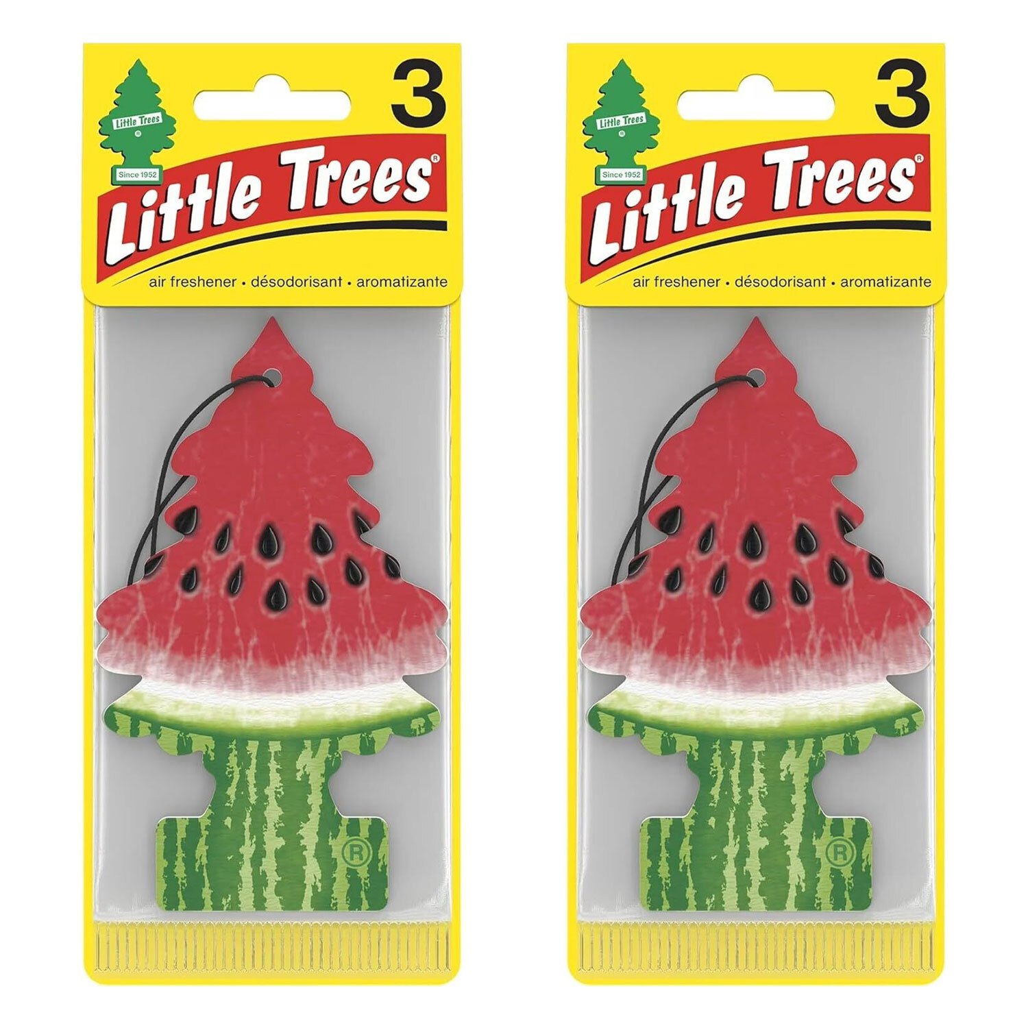 TEMU Little Trees Hanging Car Air Freshener – For Car & Home, Watermelon Scent, 6 Pack