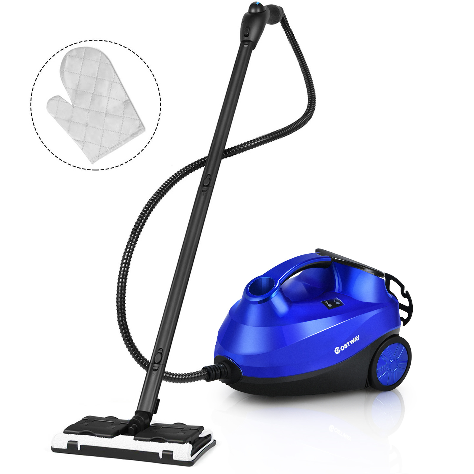   2000w heavy duty steam cleaner mop multi purpose w 19 accessories blue