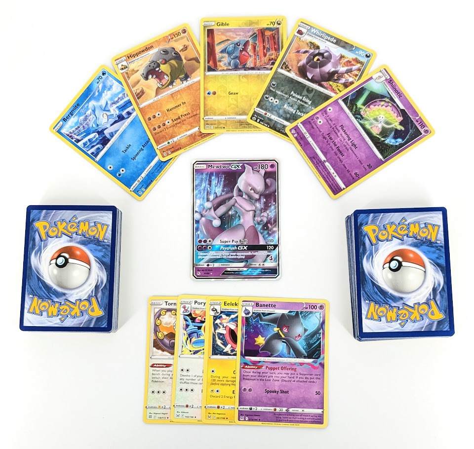 100x Pokemon TCG Card Lot - Includes Rares, C/U, and Holos, plus 1x Guaranteed Gx, Ex, V or Full Art