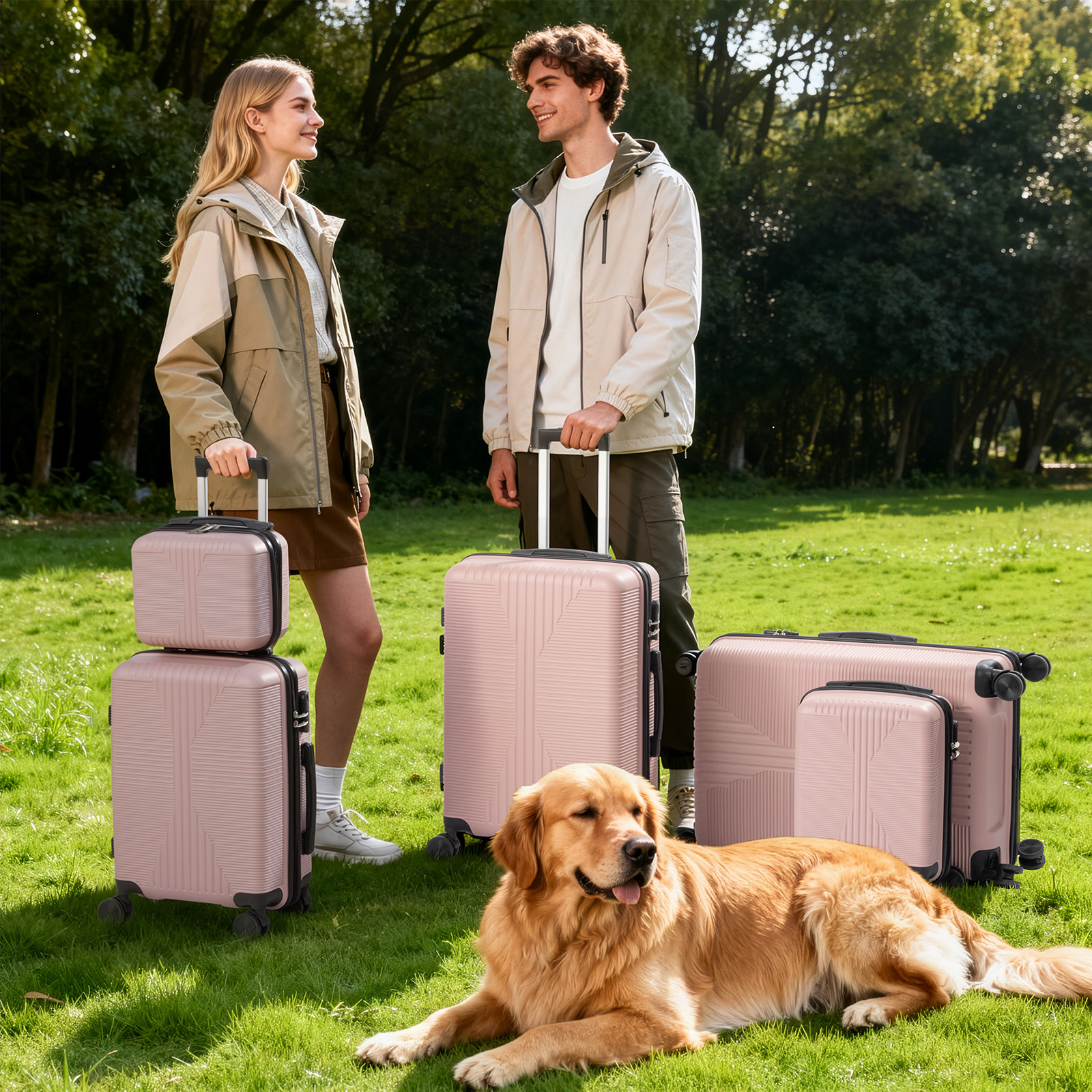 5-Piece Luggage Set Suitcases with Lock, 12/16/20/24/28 Inch Lightweight Trolley Case, Durable PP Material for Men Women, Ideal for Travel & Long Journeys - Image 16