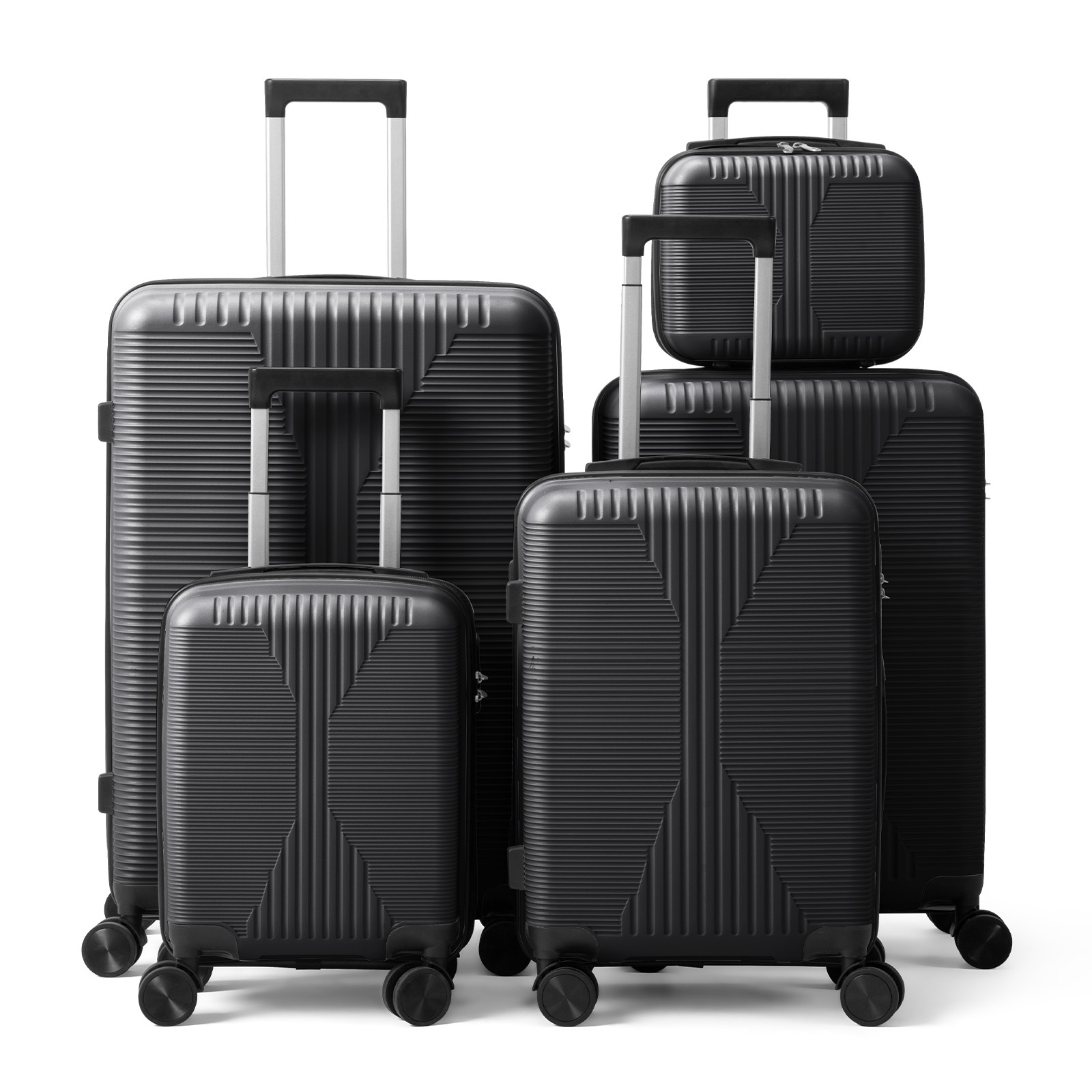 5-Piece Luggage Set Suitcases with Lock, 12/16/20/24/28 Inch Lightweight Trolley Case, Durable PP Material for Men Women, Ideal for Travel & Long Journeys - Image 38