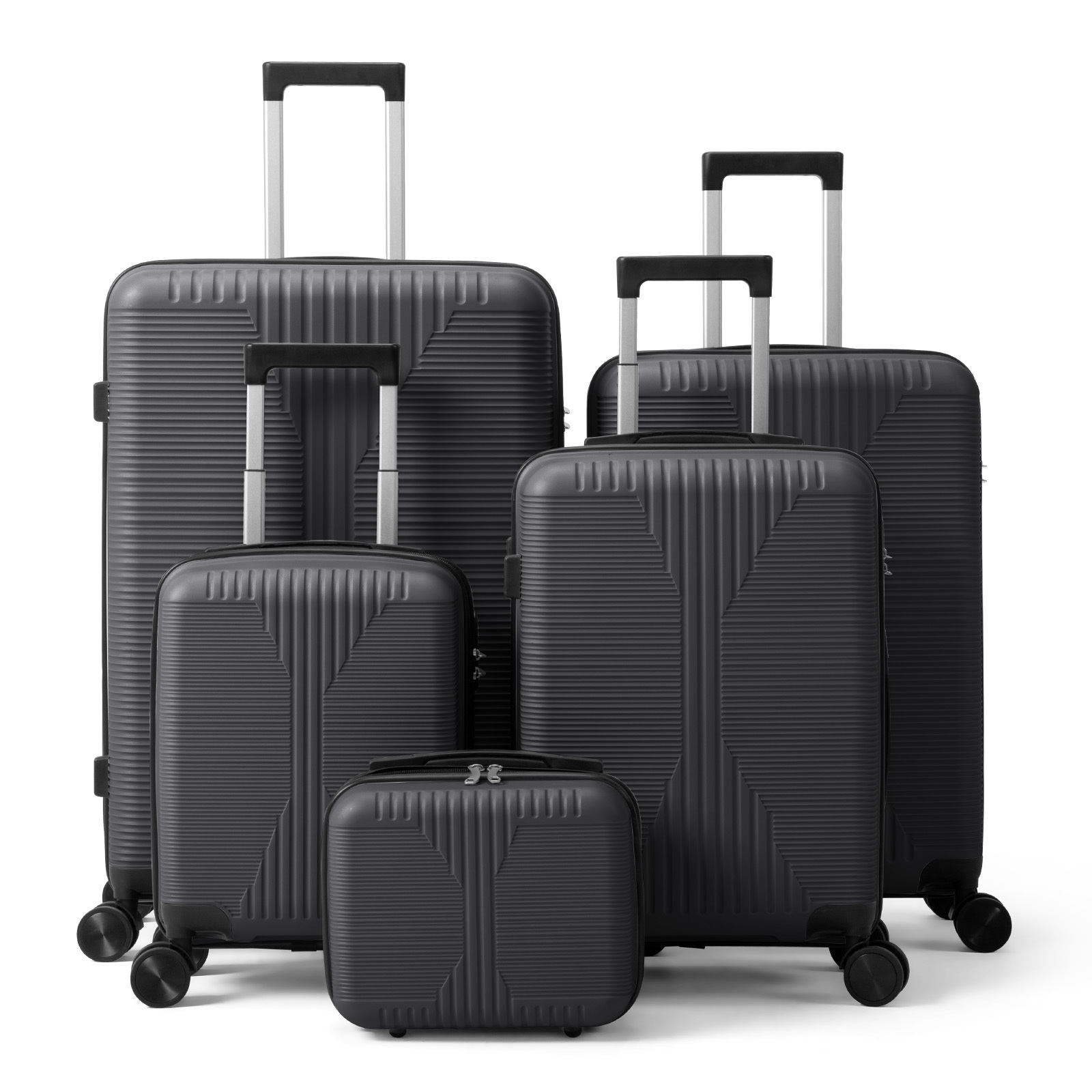 5-Piece Luggage Set Suitcases with Lock, 12/16/20/24/28 Inch Lightweight Trolley Case, Durable PP Material for Men Women, Ideal for Travel & Long Journeys - Image 36