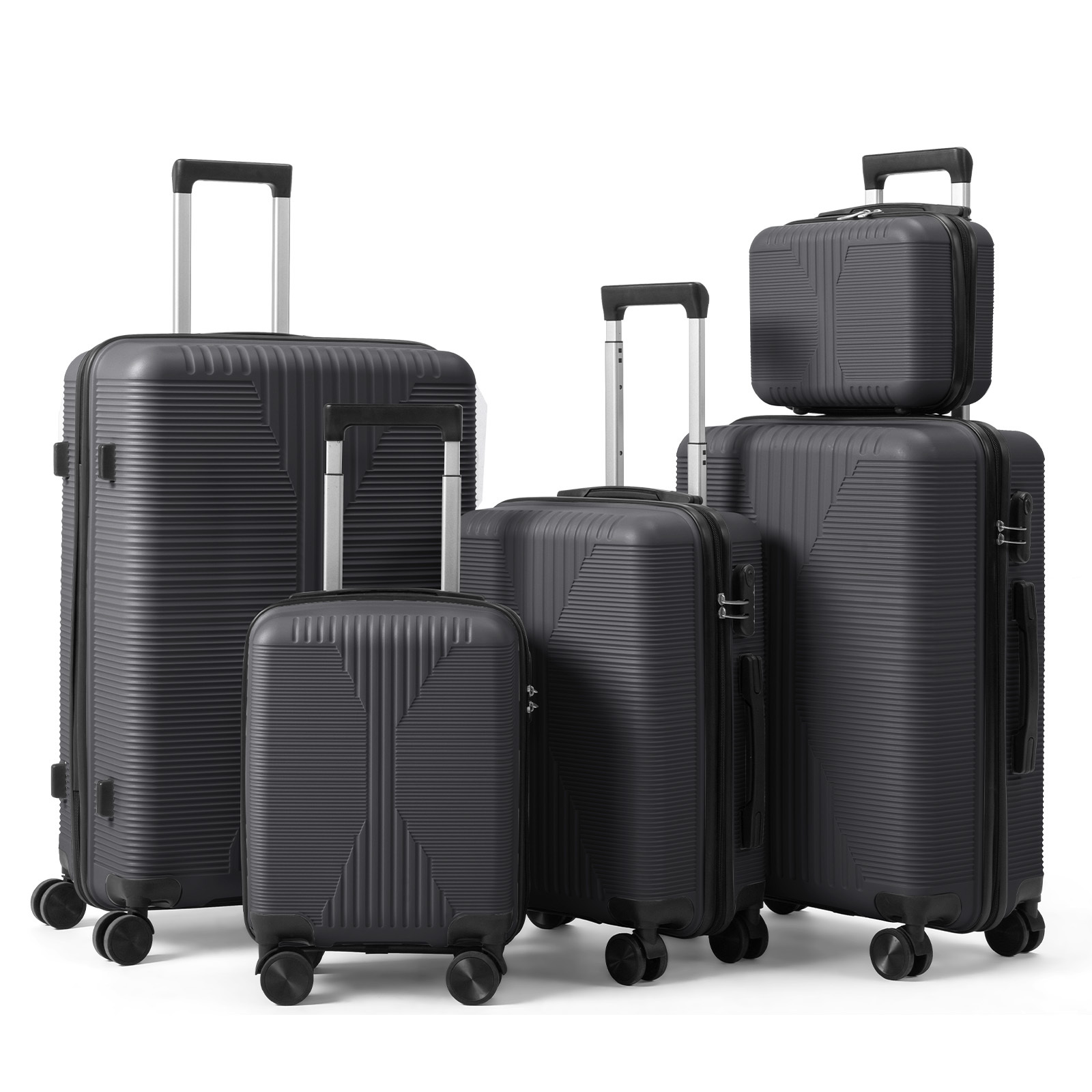 5-Piece Luggage Set Suitcases with Lock, 12/16/20/24/28 Inch Lightweight Trolley Case, Durable PP Material for Men Women, Ideal for Travel & Long Journeys - Image 12