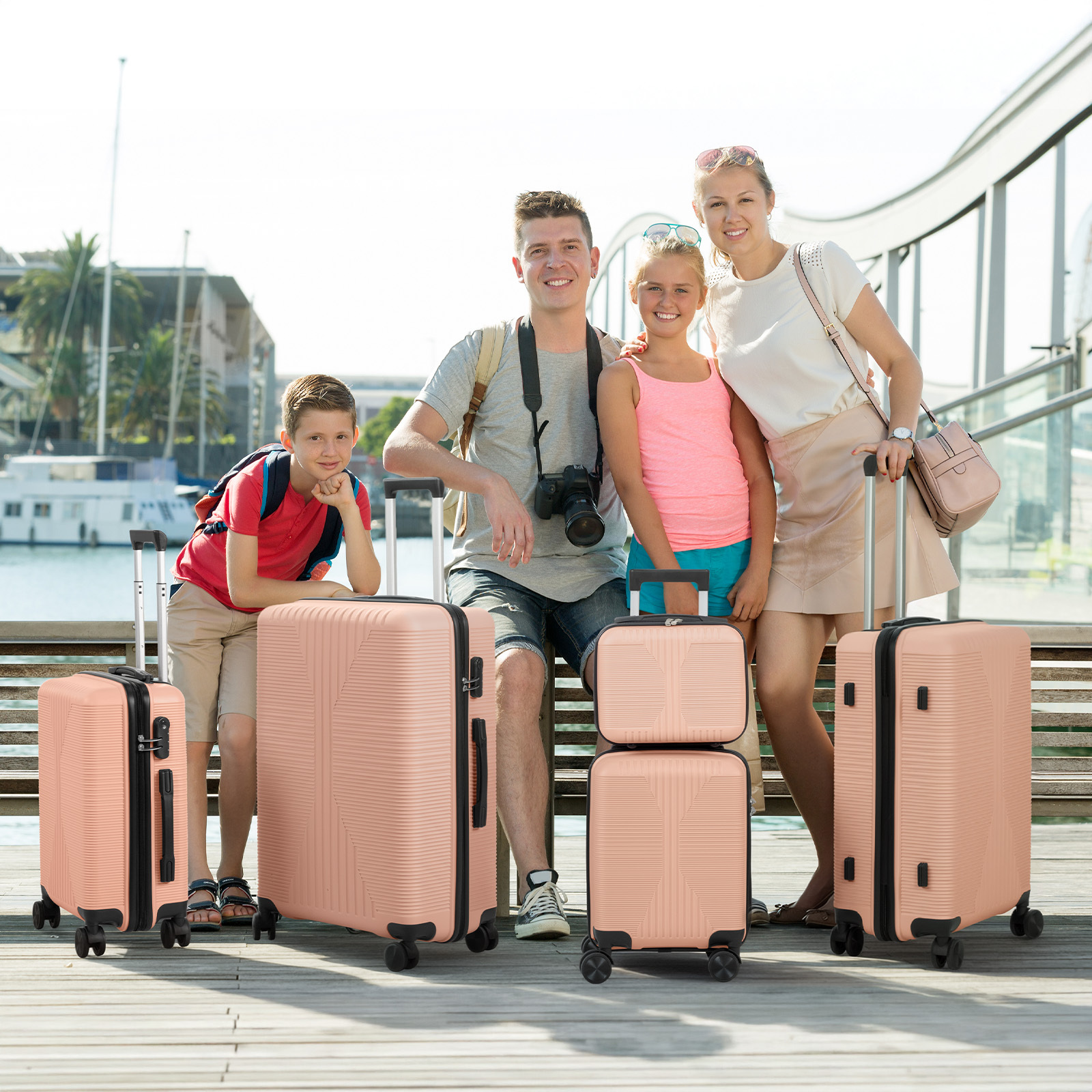 5-Piece Luggage Set Suitcases with Lock, 12/16/20/24/28 Inch Lightweight Trolley Case, Durable PP Material for Men Women, Ideal for Travel & Long Journeys - Image 9