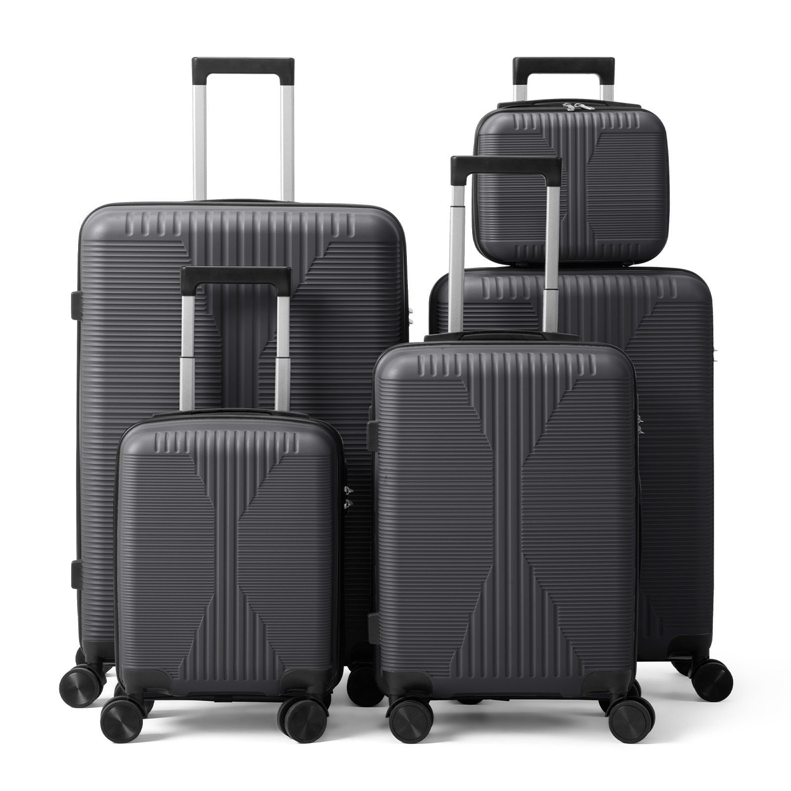 5-Piece Luggage Set Suitcases with Lock, 12/16/20/24/28 Inch Lightweight Trolley Case, Durable PP Material for Men Women, Ideal for Travel & Long Journeys - Image 29