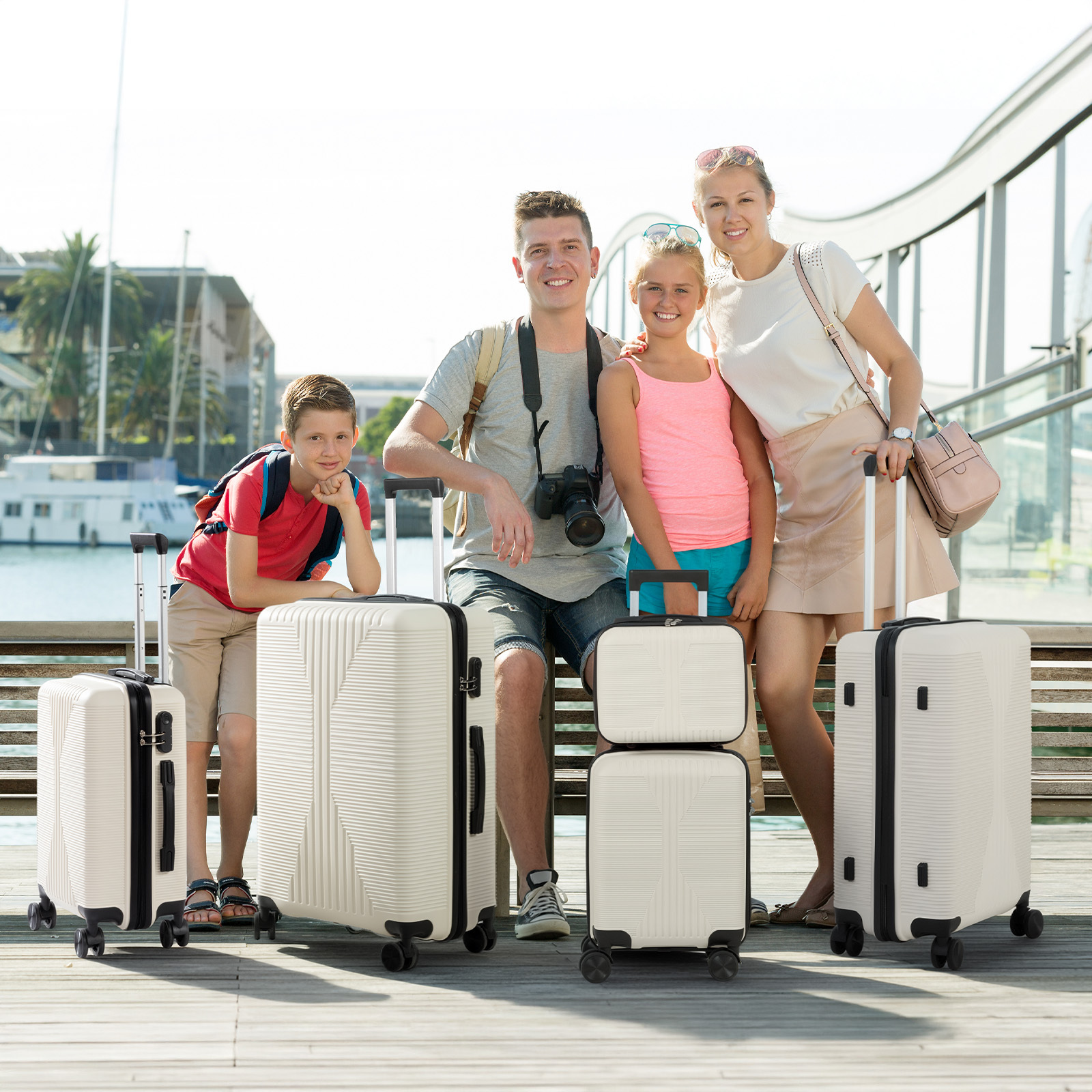 5-Piece Luggage Set Suitcases with Lock, 12/16/20/24/28 Inch Lightweight Trolley Case, Durable PP Material for Men Women, Ideal for Travel & Long Journeys - Image 24