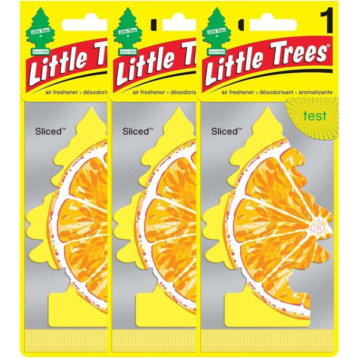Little Trees Car Air Freshener | Hanging Tree Provides Long Lasting Scent For Auto And Home | Sliced, 3 Pack