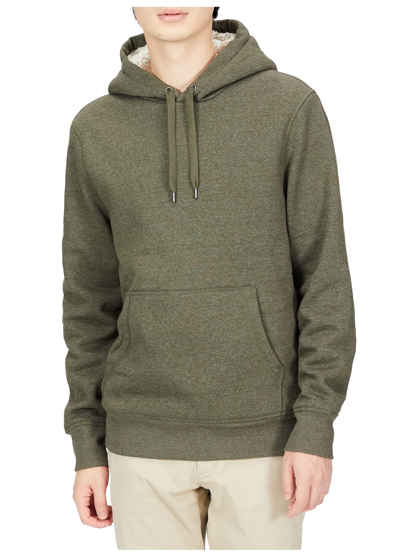 essentials mens hoodies sherpa lined pullover