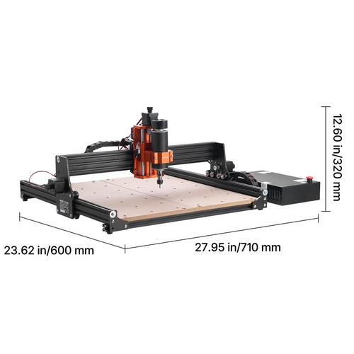 cnc router machine 300w spindle 3 axis wood engraving milling machine with 15 75 x 15 75 x 2 36 in working area offline controller aluminum alloy structure