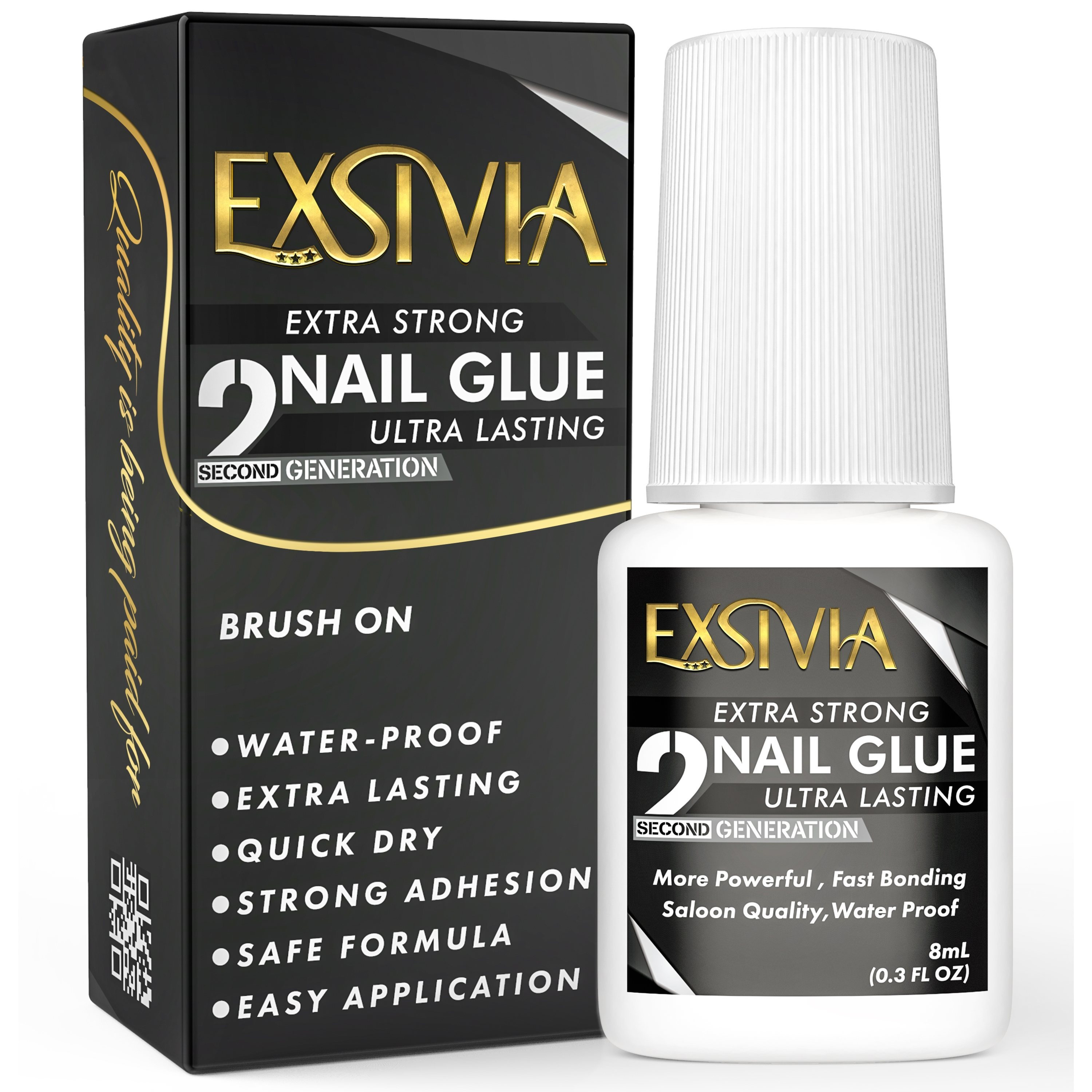 TEMU Super Strong Nail Glue For Press On Nails, Acrylic Nails & Nail Tips (10ml) 2nd Gen For Fake Nails, ,long Lasting, Brush On Adhesive, No Dehydrator Or Primer Needed