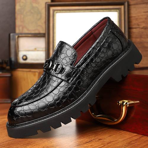 pu mens business loafers with stylish design
