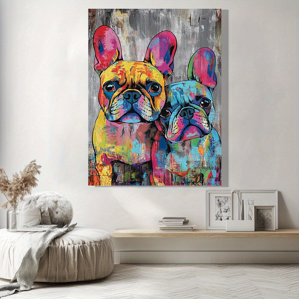 TEMU 1pc Framed - Vibrant Print Theme Wall Art Indoor Framed Painting Perfect Gift For Valentine's Day, 's Day, Carnival, For Him/her Bedroom, Living
