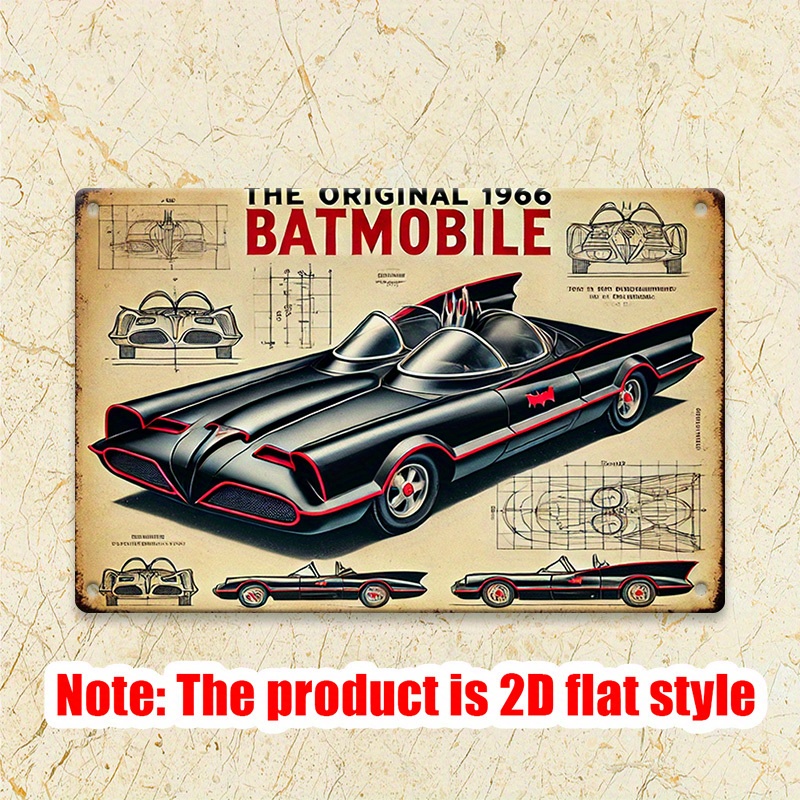 TEMU Room Decoration 1 Piece, Bat Motorcycle Theme 2d Printed Aluminum Square Sign, Suitable For Living Room, Bedroom, Bathroom, Bar, , Cafe, Garden And Yard Gift, Suitable For Holiday Gift Ap06