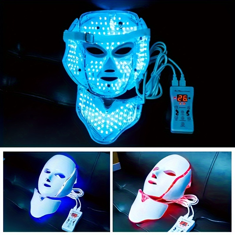 TEMU Led Mask Skin Care, Featuring Options For Face And Neck Treatments. Rsupply With An American Plug And Does Not Batteries. Ideal As A Valentine's Day Gift For And Female .