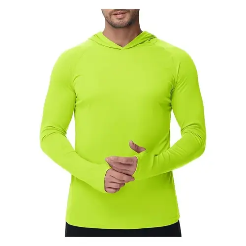 long sleeve high visibility hoodie quick dry safety shirts with hood for men women