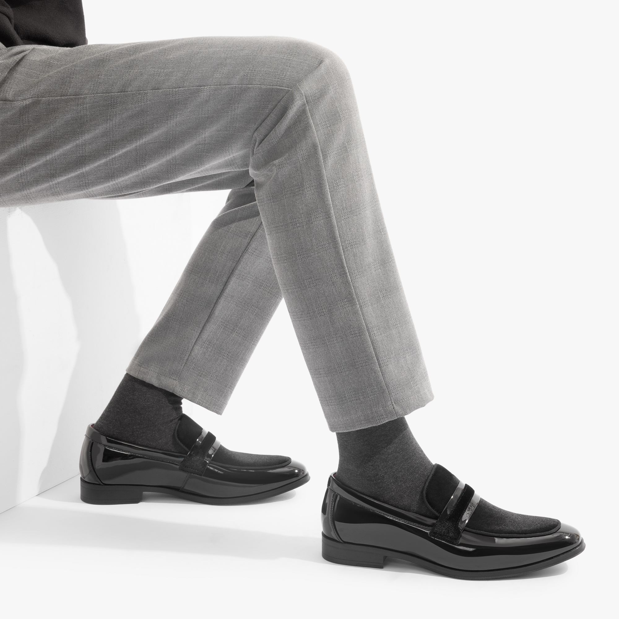 black patent mens dress shoes Black Patent Leather Wholecut Oxford | Thomas Bird main image 1