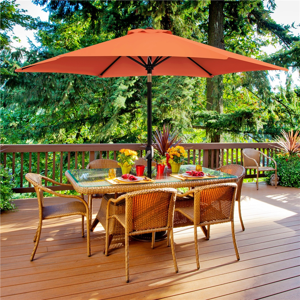 15 x 9 patio umbrella with lights Double-Sided Patio Umbrella with LED Lights
