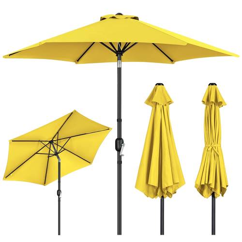 9ft outdoor patio umbrella outdoor table umbrella with push button tilt and crank yard sun shade uv protection waterproof for garden deck backyard pool outdoor patio umbrella on sale