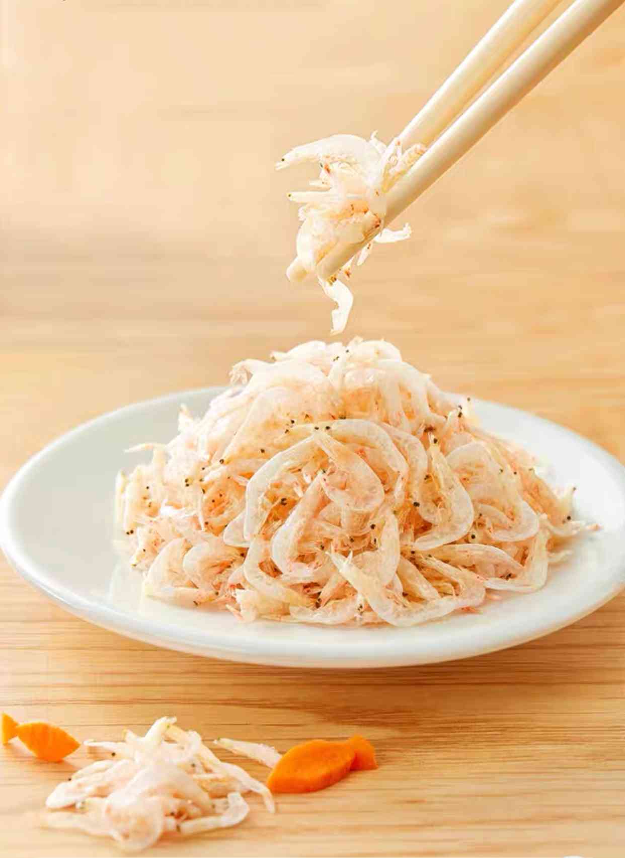 2/3包迷你干虾，优质即食干虾，60克/2.1盎司，小虾虾粉，钙补充剂，即食婴儿辅食，孕妇和儿童的最佳零食 详情 1