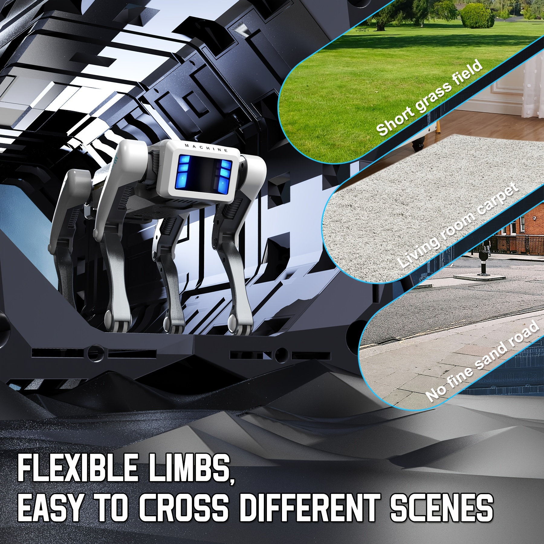 Smart Robotic Dog Toy - Voice/APP Interaction, Dance & Kungfu Modes, Unlimited Programming, Music & Storytelling Functions, USB Rechargeable, White AI-Powered Pet Robot for Youngsters & Adults, Robot Toy