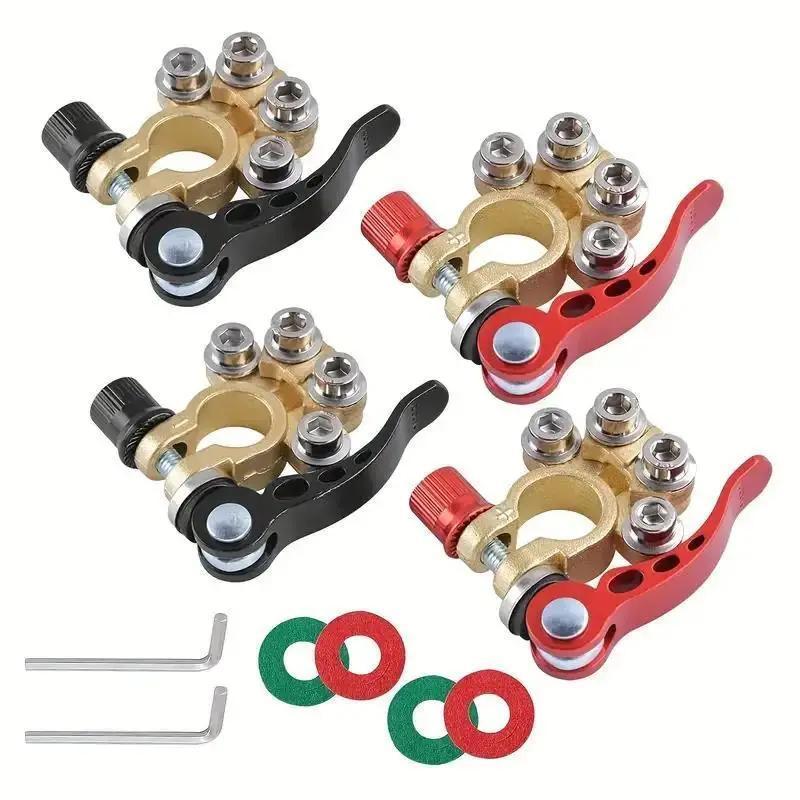 TEMU 4pcs Car Battery Terminal Connectors Kit With 4 Ways, Quick Release Disconnect Battery Terminal, Positive Negative For Sae/jis Type A Posts. Applicated In Motorcycle, Car, Truck, Ect