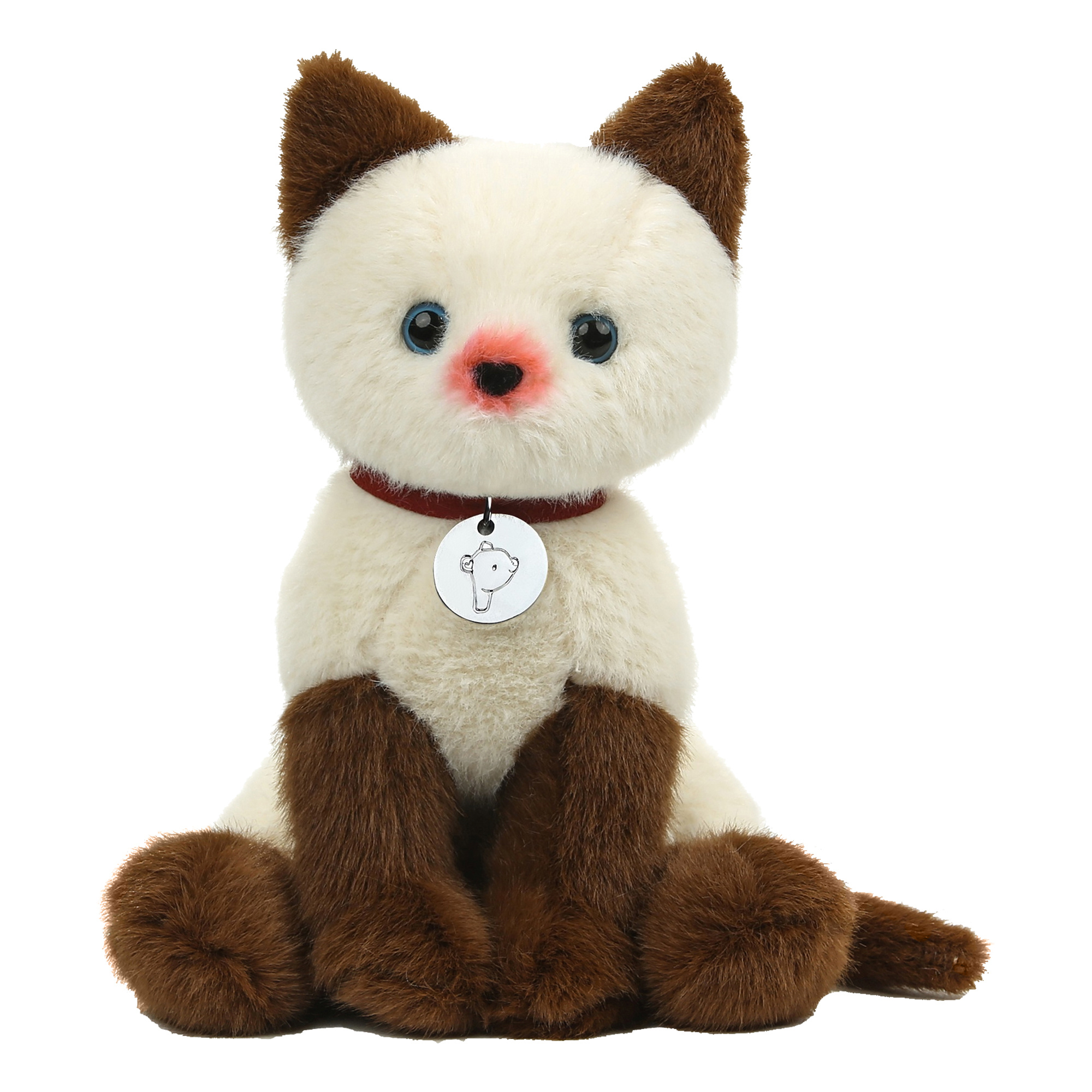 TEMU Realistic Stuffed Cat And Dog Plush Puppystuffed Animals Plush Toys Collar, Realistic Premium Stuffed Puppy Cats And Dogs Toy For Boys And Girls