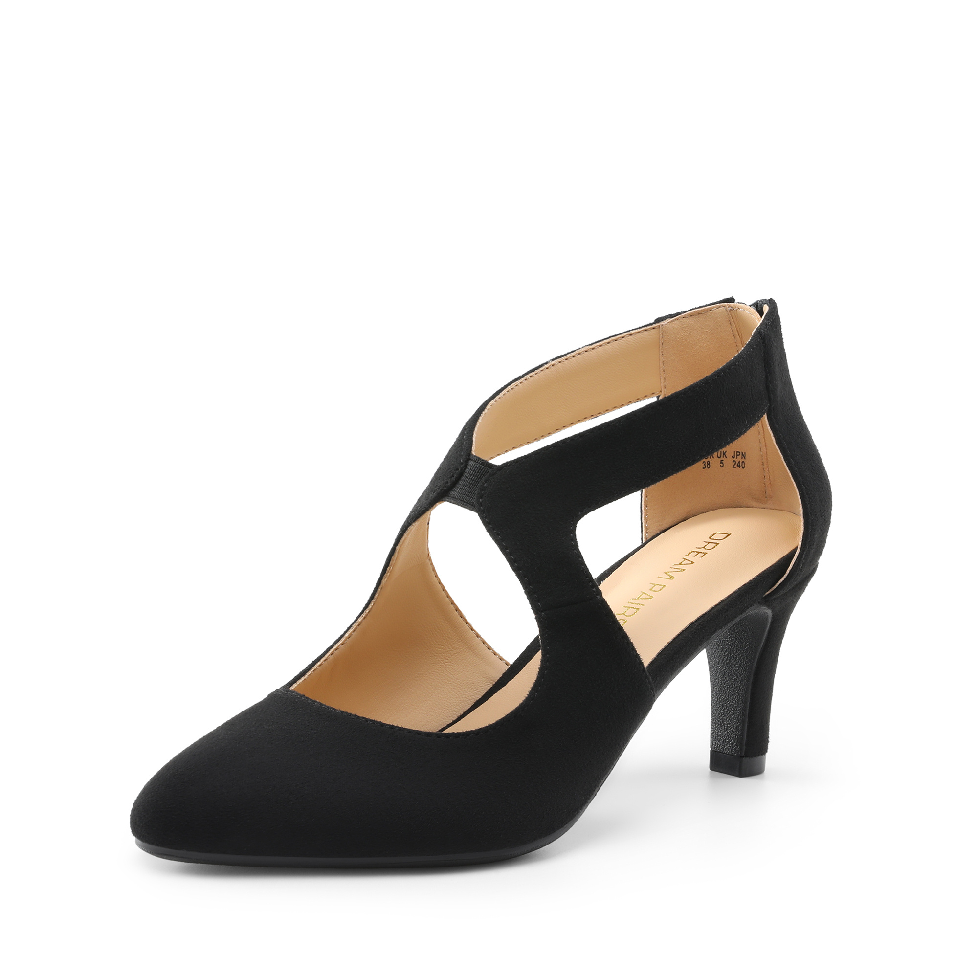 Women's Pumps Closed Pointed Toe Kitten Heels Elegant Party Wedding Dress  Shoes for Women Comfortable Cross Strap Wedding Prom Party Stiletto Shoes  for Women