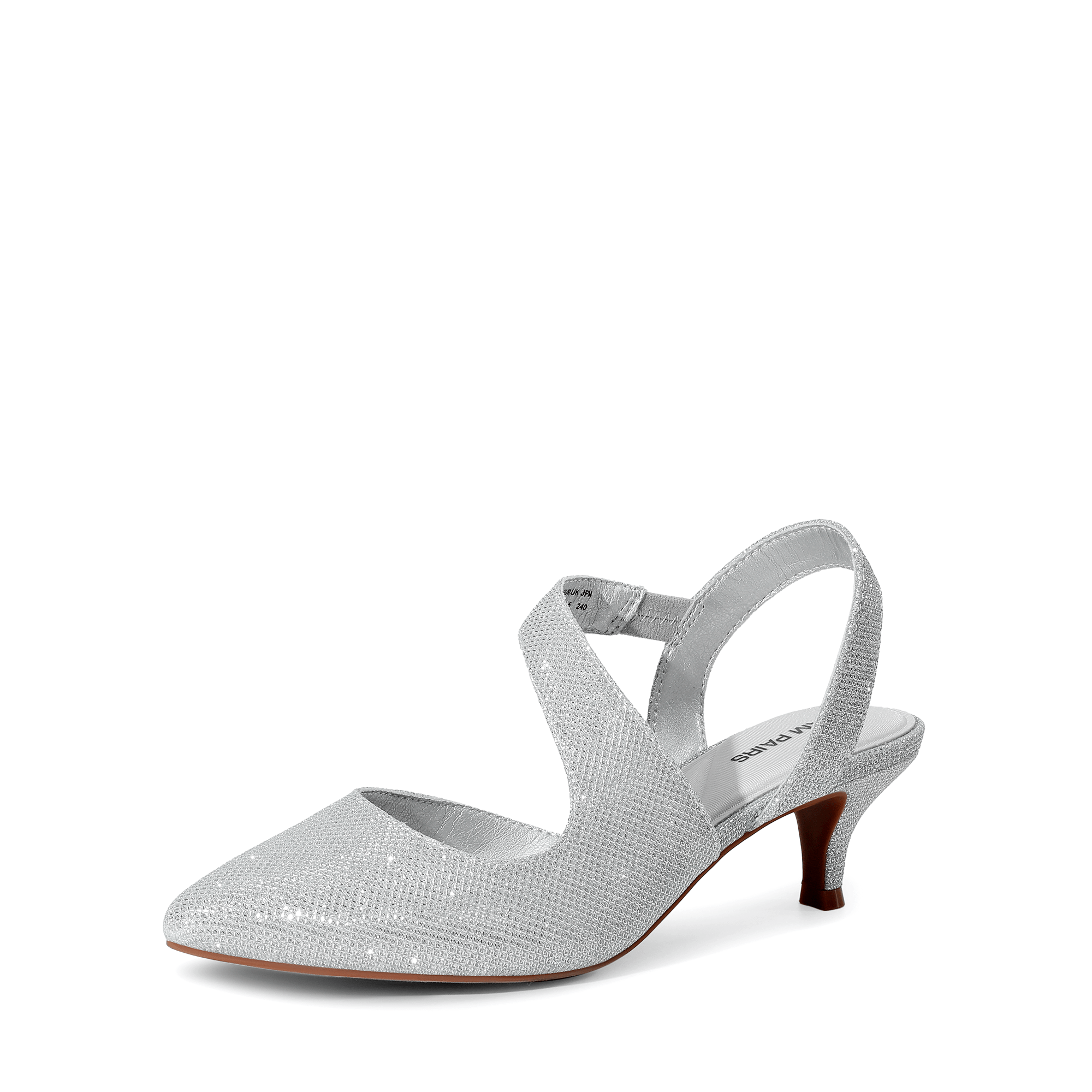Kitten Heels Women Closed Toe Pointed Toe Low Heel Strappy