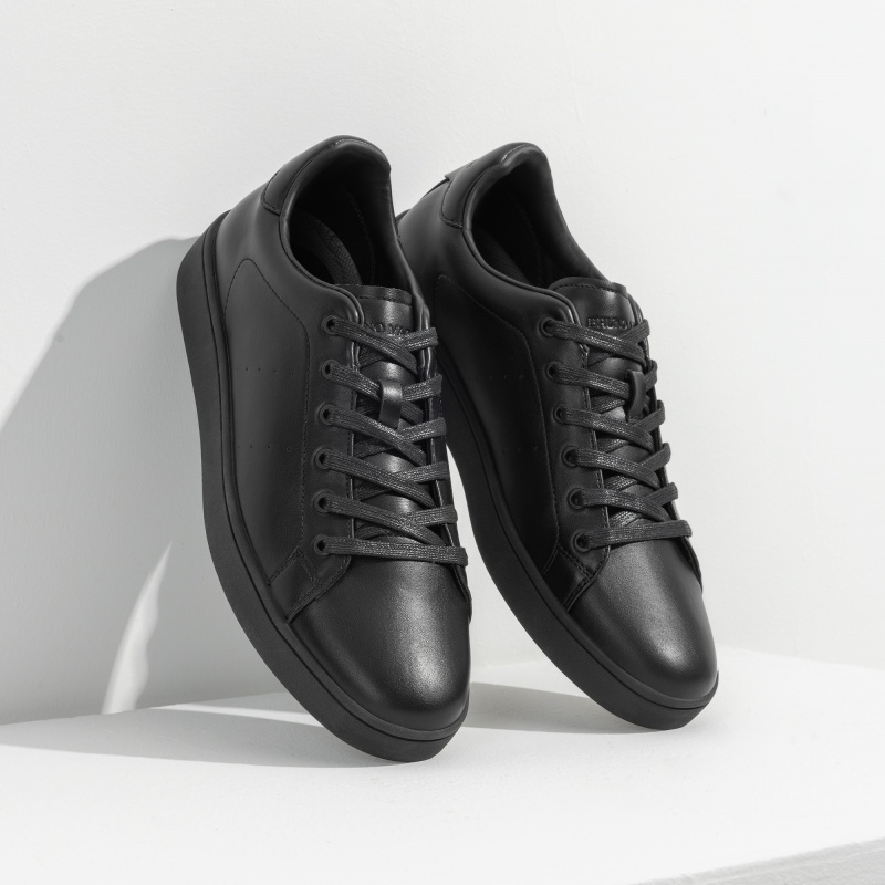 black dress sneaker men (Official) Grant Stone | Coast Sneaker Black Calf Leather main image 1