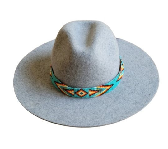 deluxe beaded hat cowboy hatband white - Temu display picture 1