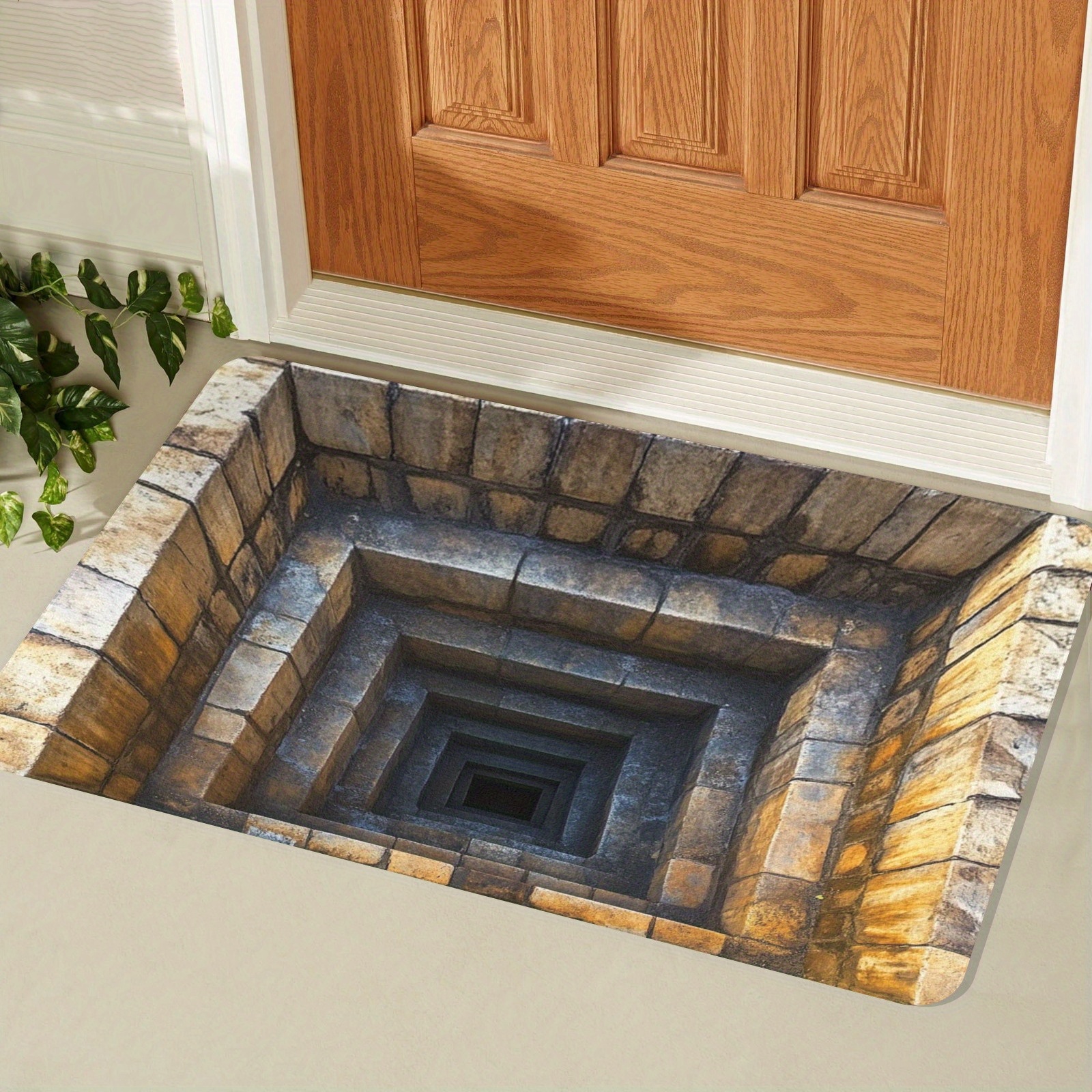3d optical illusion doormat non slip rubber backing easy to clean and durable suitable for indoor outdoor use   step design   front door entrance bedroom or laundry room decor outdoor welcome mat to surprise you