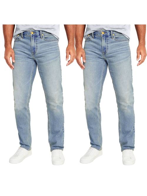 2 pack mens flex stretch straight jeans 31 inseam