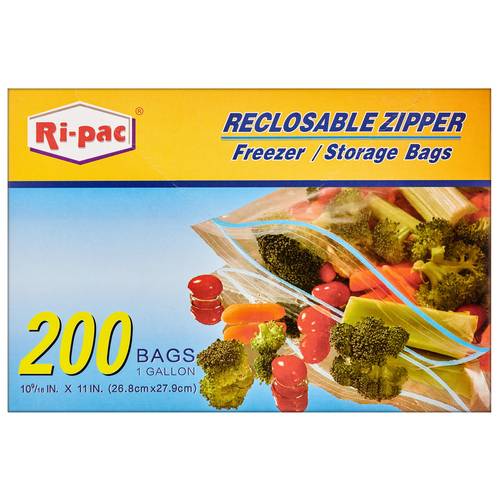 reclosable zipper freezer storage bags 1 gallon