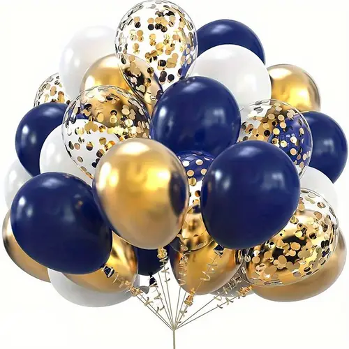 40pcs navy golden confetti latex balloons wedding decor birthday party decor anniversary decor holiday decor fathers day decor home decor