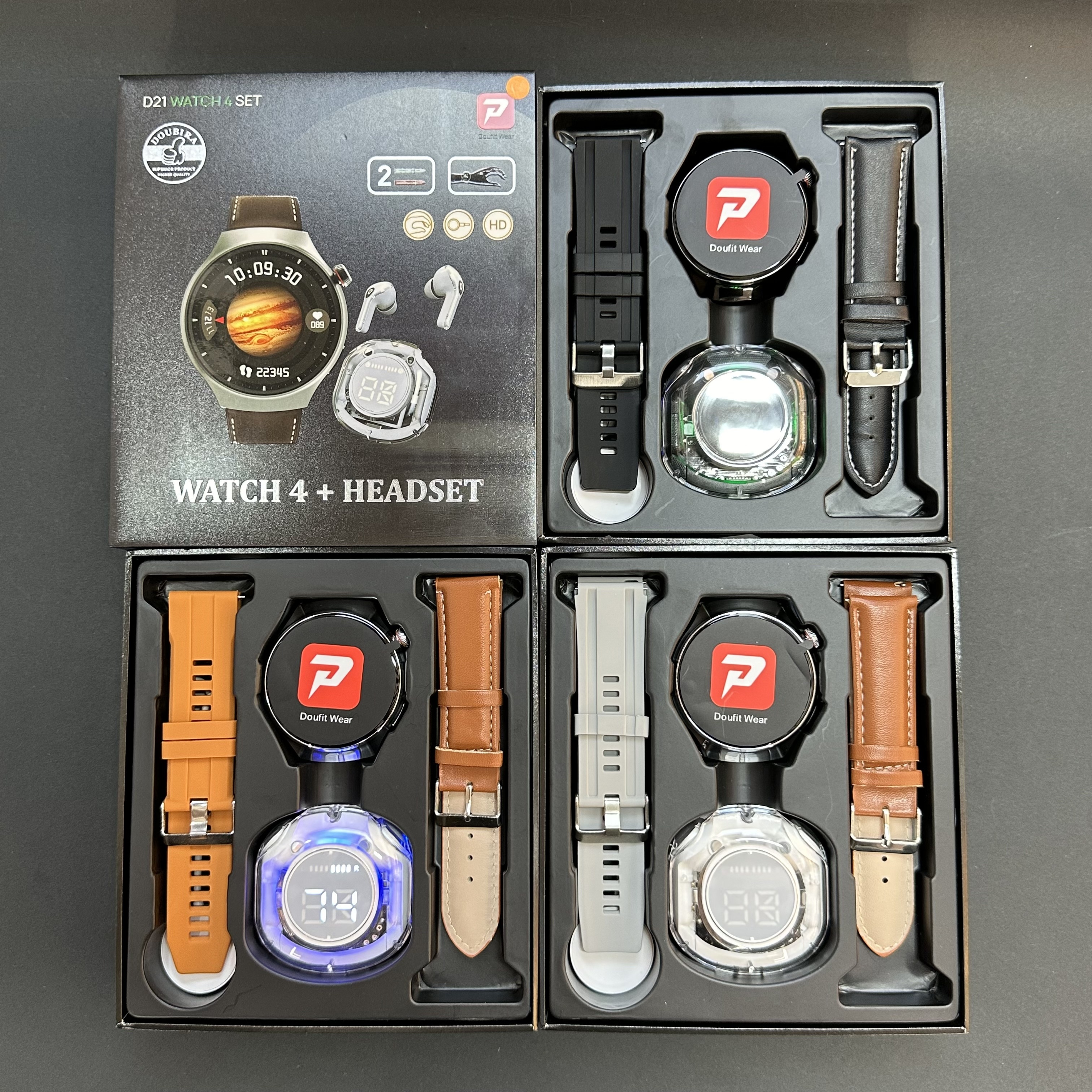 new hactech best gift combo smart watch earbuds 1 6inch full   fitness   sleep monitoring wireless call make answer music control message notification 2