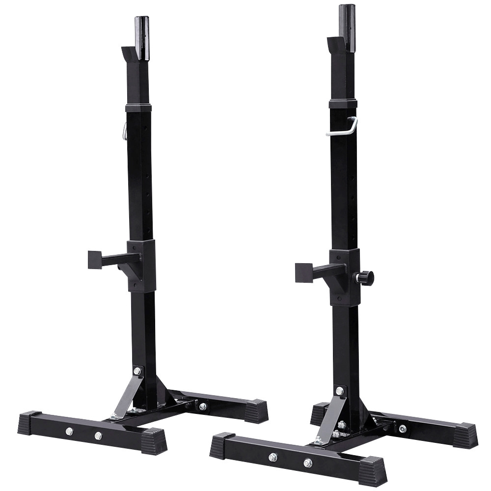 TEMU Adjustable Squat Rack Pair 45-70 Inch Dumbbell Rack Stands, Steel, Height-adjustable Barbell Storage, Bench Press Rack Weight Lifting Rack For