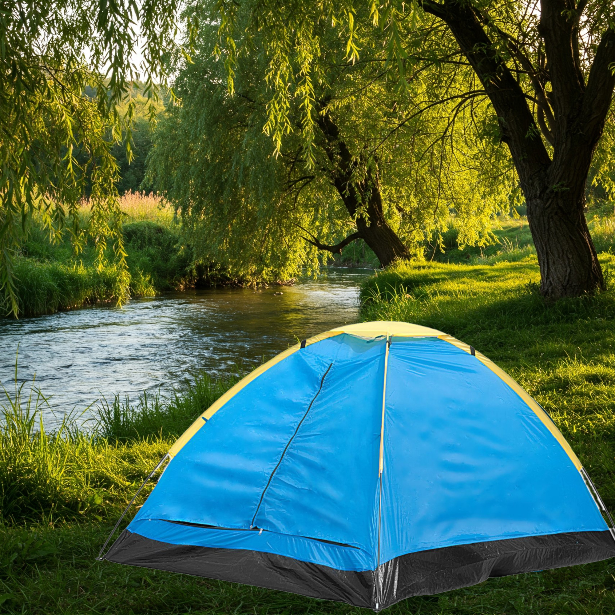 TEMU 2-person Dome Backpacking Folding Tent, , , With Mesh Windows To Prevent Mosquitoes, Suitable For Couples Traveling And Parent-child Activities