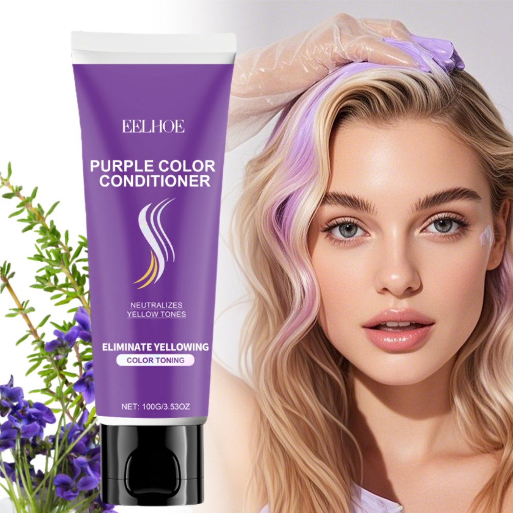 TEMU Nourishing And Colour-fixing Conditioner With Violet And Thyme For Colouring, And Drying Hair Care, Gentle And Multi-functional Colour-fixing, Yellowing, , Softening And Glossy, Looks