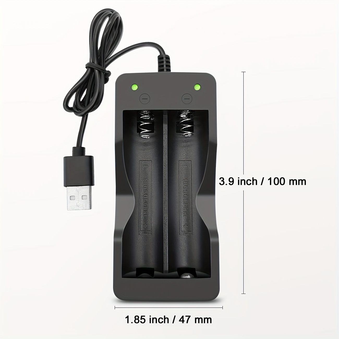 6 piezas baterías recargables 3.7v 18650 9900mah (para ensamblar baterías de   de litio para linternas, linternas,   de juguete,  .) y cargador de batería inteligente universal usb (para baterías recargables 18650 26650 14500 16340 18500 10440 18350 17670) detalles 1