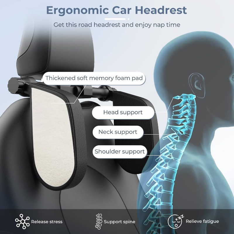 Car Seat Headrest Pillow: Neck Support Comfort